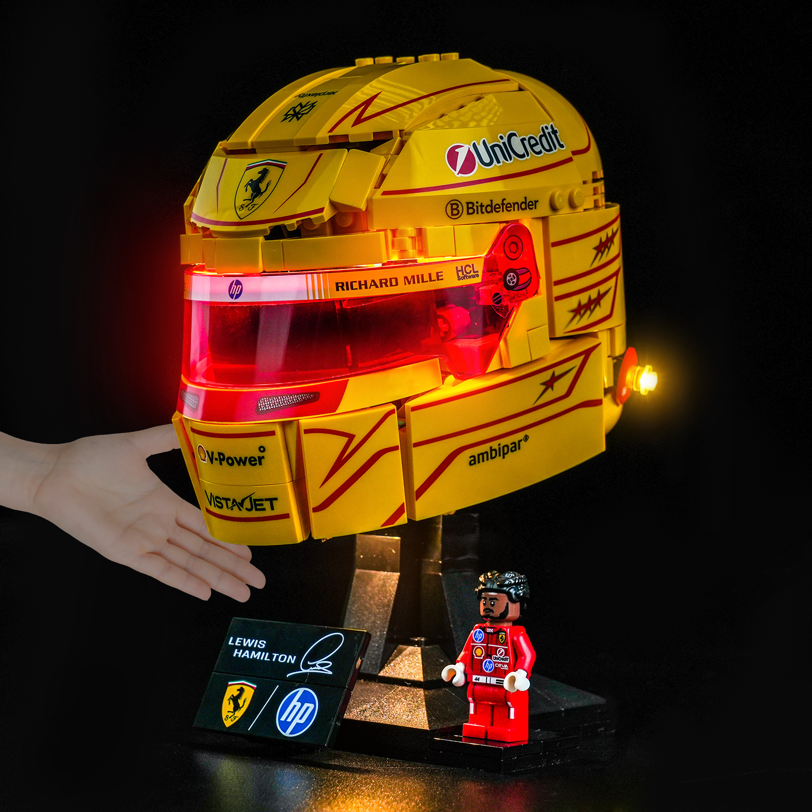 BrickBling Light Kit for LEGO Editions Scuderia Ferrari HP Lewis Hamilton Helmet 43022