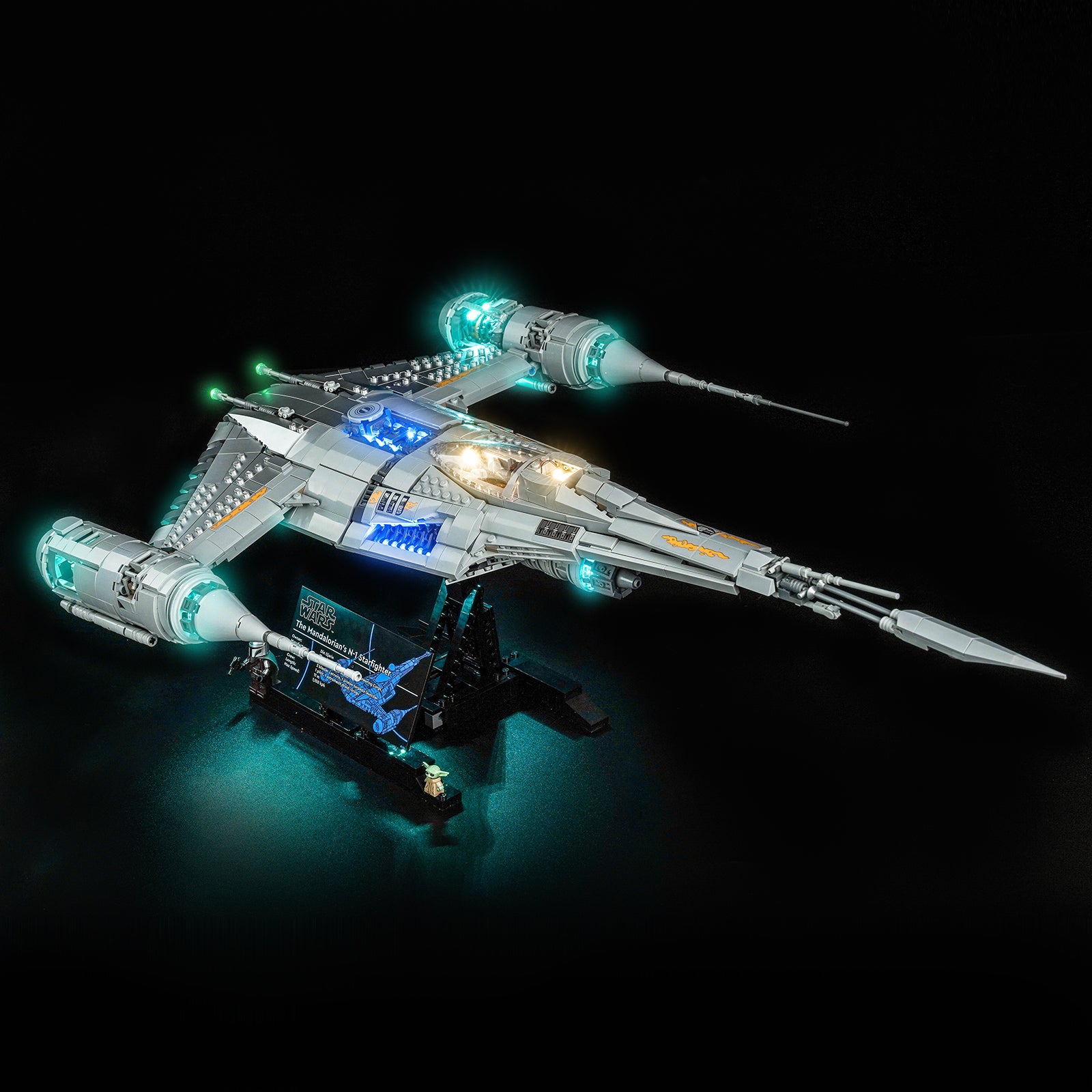 BrickBling Light Kit for LEGO Star Wars The Mandalorian's N-1 Starfighter™ 75442