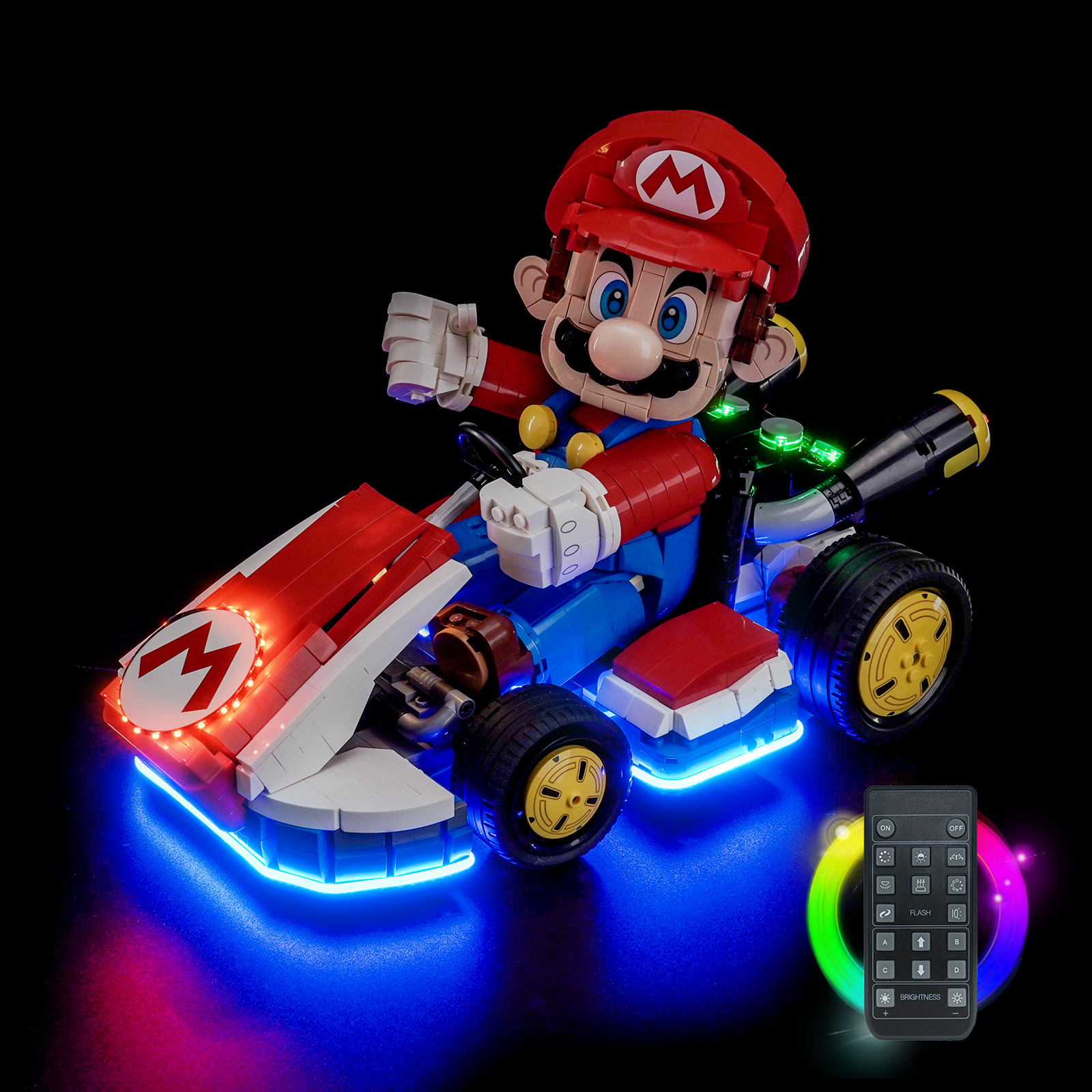 BrickBling Light Kit for LEGO Super Mario Mario Kart™ – Mario & Standard Kart 72037