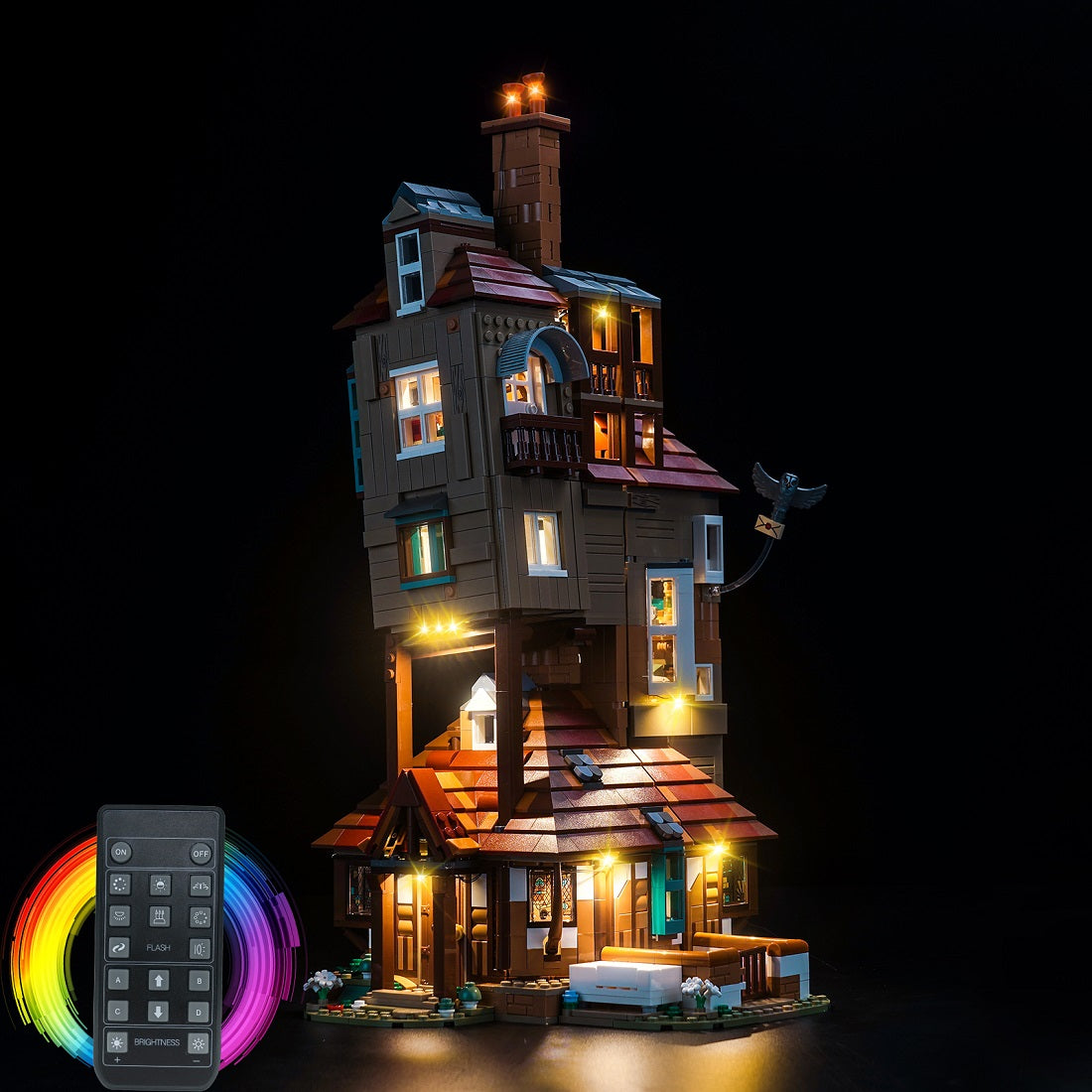 BrickBling Light Kit for LEGO Harry Potter The Burrow – Collectors' Edition 76437 Remote Control Version