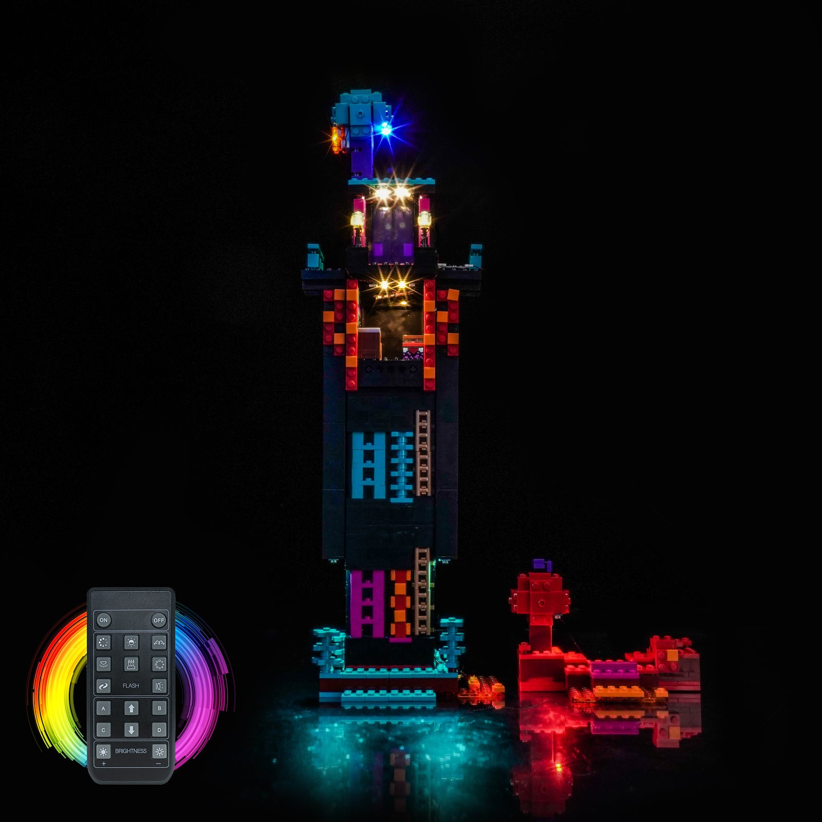 BrickBling Light Kit for LEGO Minecraft The Enderman Tower 21279