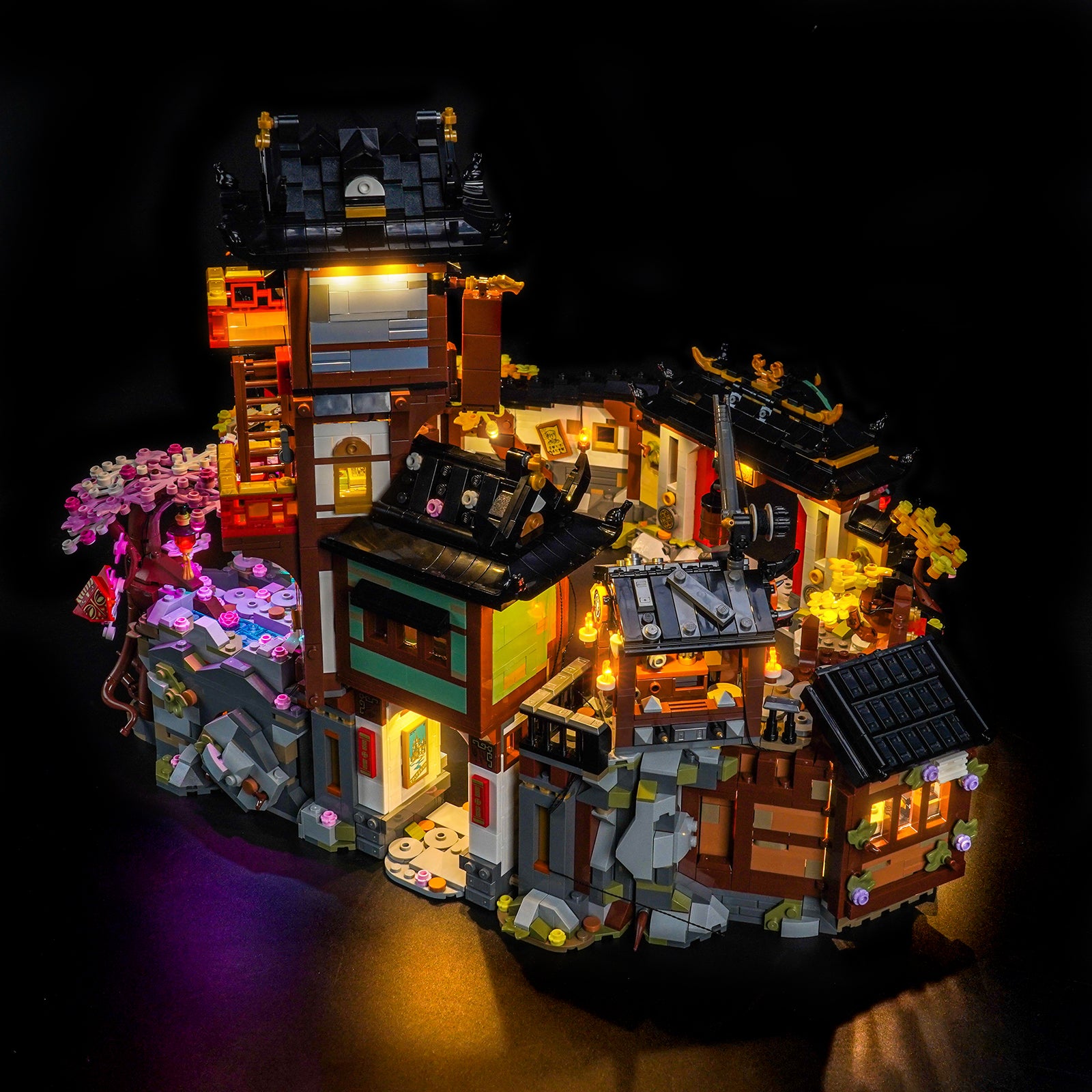 NODEL design 38灯 KING LED Light Kit for LEGO NINJAGO The Old Town 15th Anniversary 71861
