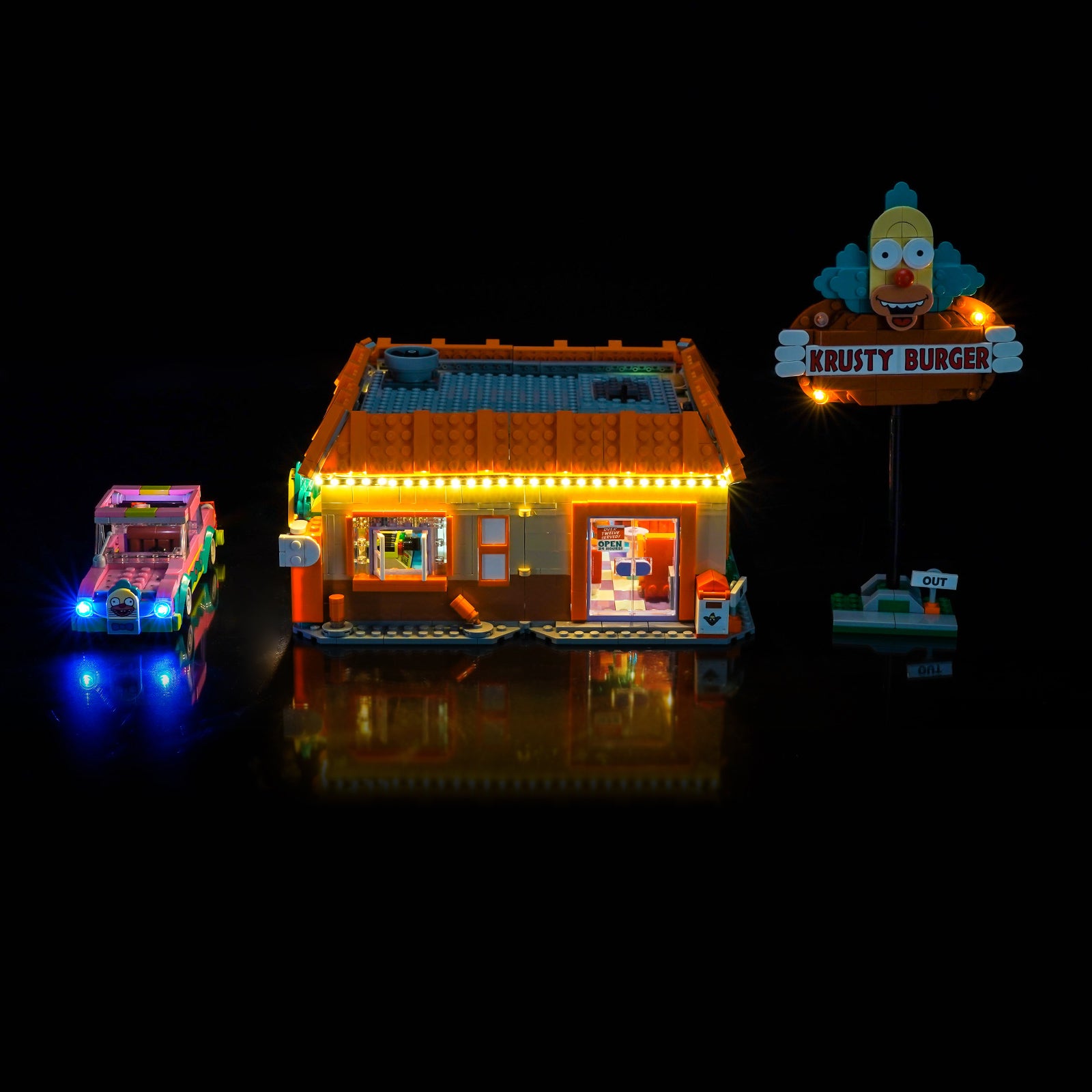 BrickBling Light Kit for LEGO Icons The Simpsons™: Krusty Burger 10352