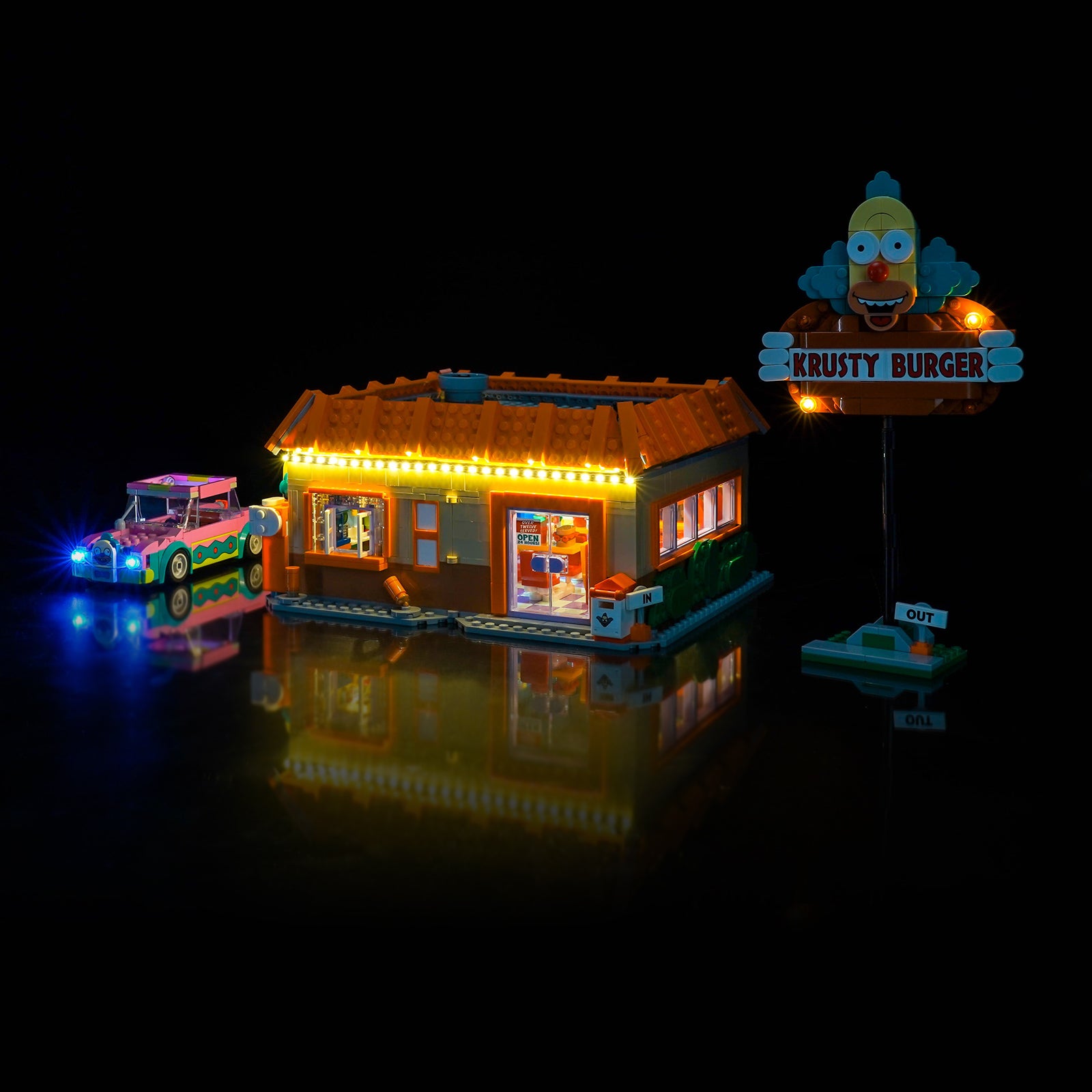 BrickBling Light Kit for LEGO Icons The Simpsons™: Krusty Burger 10352