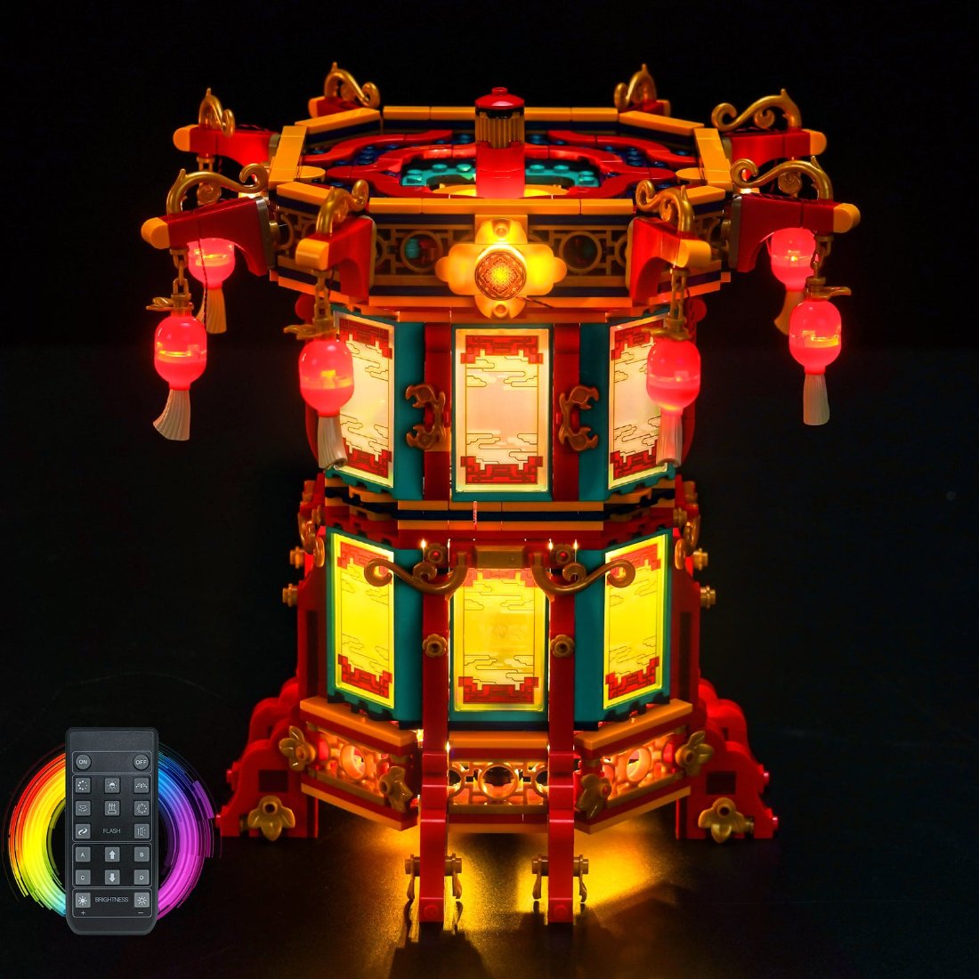 BrickBling Light Kit for LEGO Trotting Lantern 80116 Remote Control Version