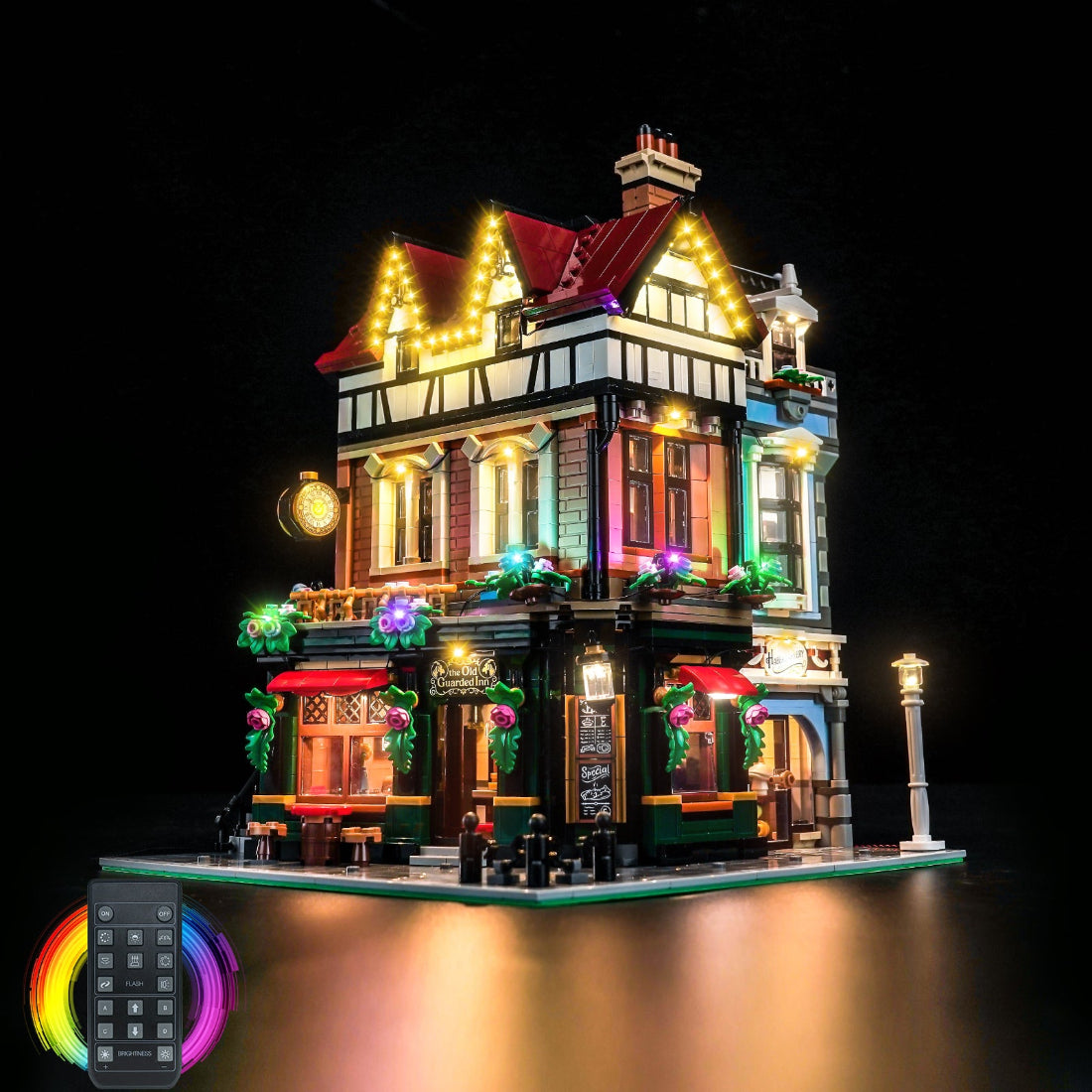BrickBling Light Kit for LEGO Icons Tudor Corner 10350 Remote Control Version