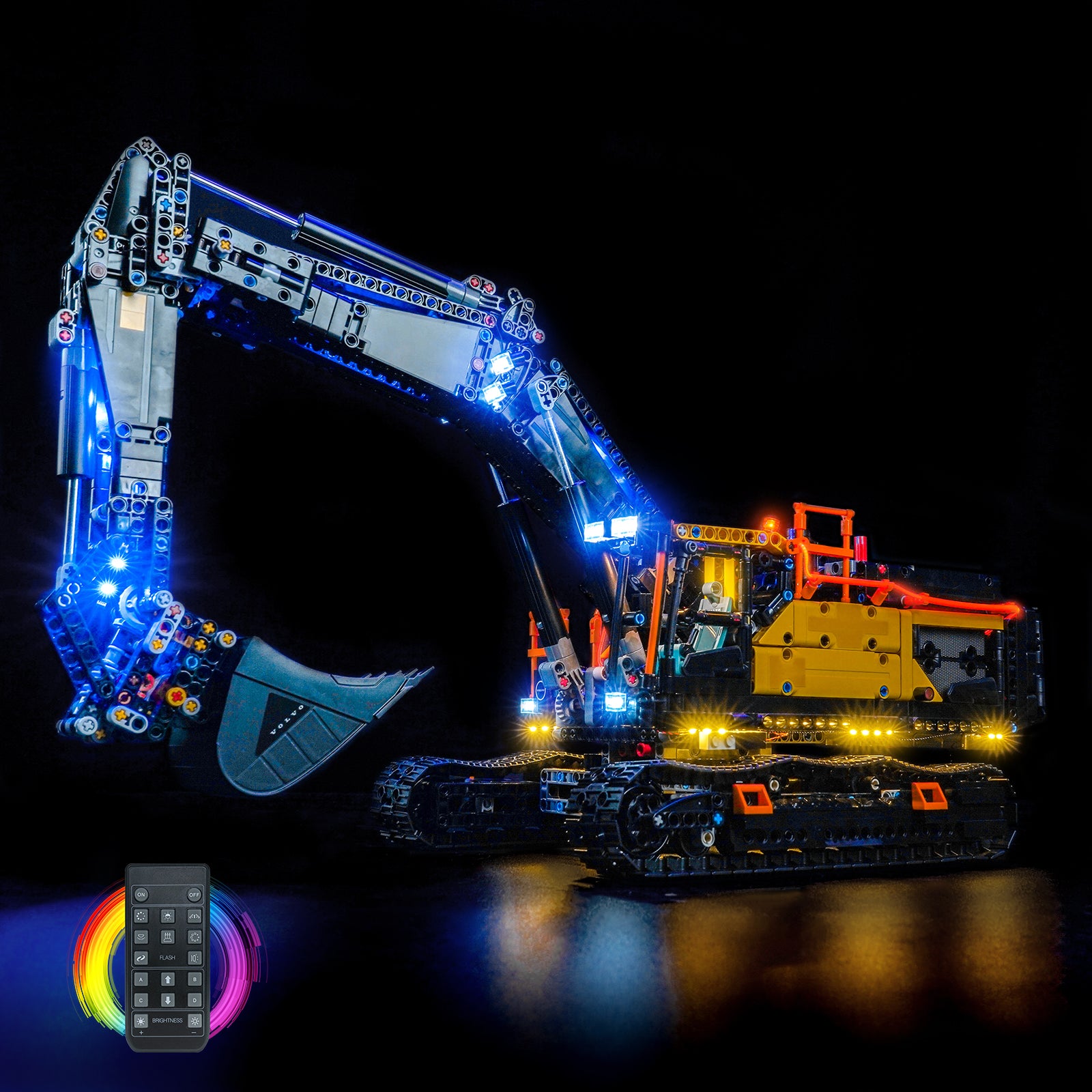 BrickBling Light Kit for LEGO Technic Volvo EC500 Hybrid Excavator 42215