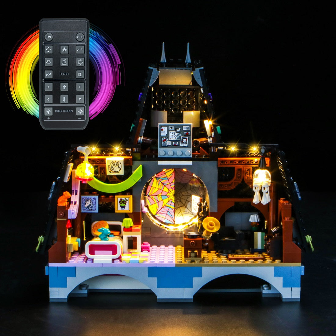 BrickBling Light Kit for LEGO Wednesday Sets Wednesday & Enid's Dorm Room 76781 Remote Control Version