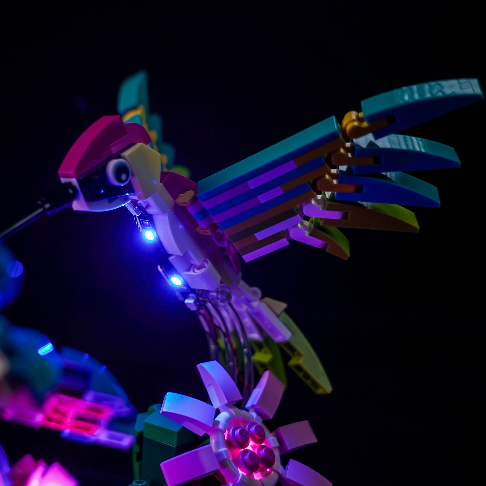 LED Light Kit for LEGO Wild Animals: Colorful Hummingbird 31384