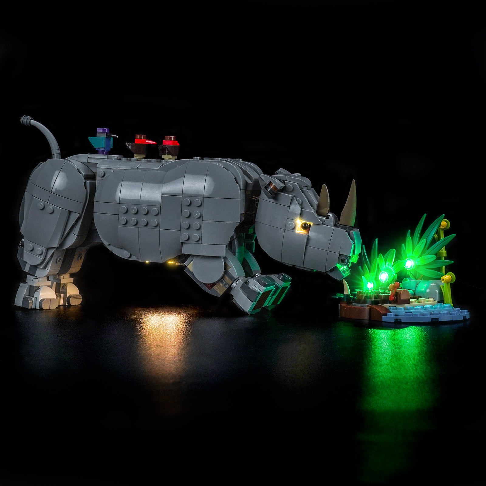 BrickBling Light Kit for LEGO Creator 3-in-1 Wild Animals: Majestic Rhino with Birds 31171