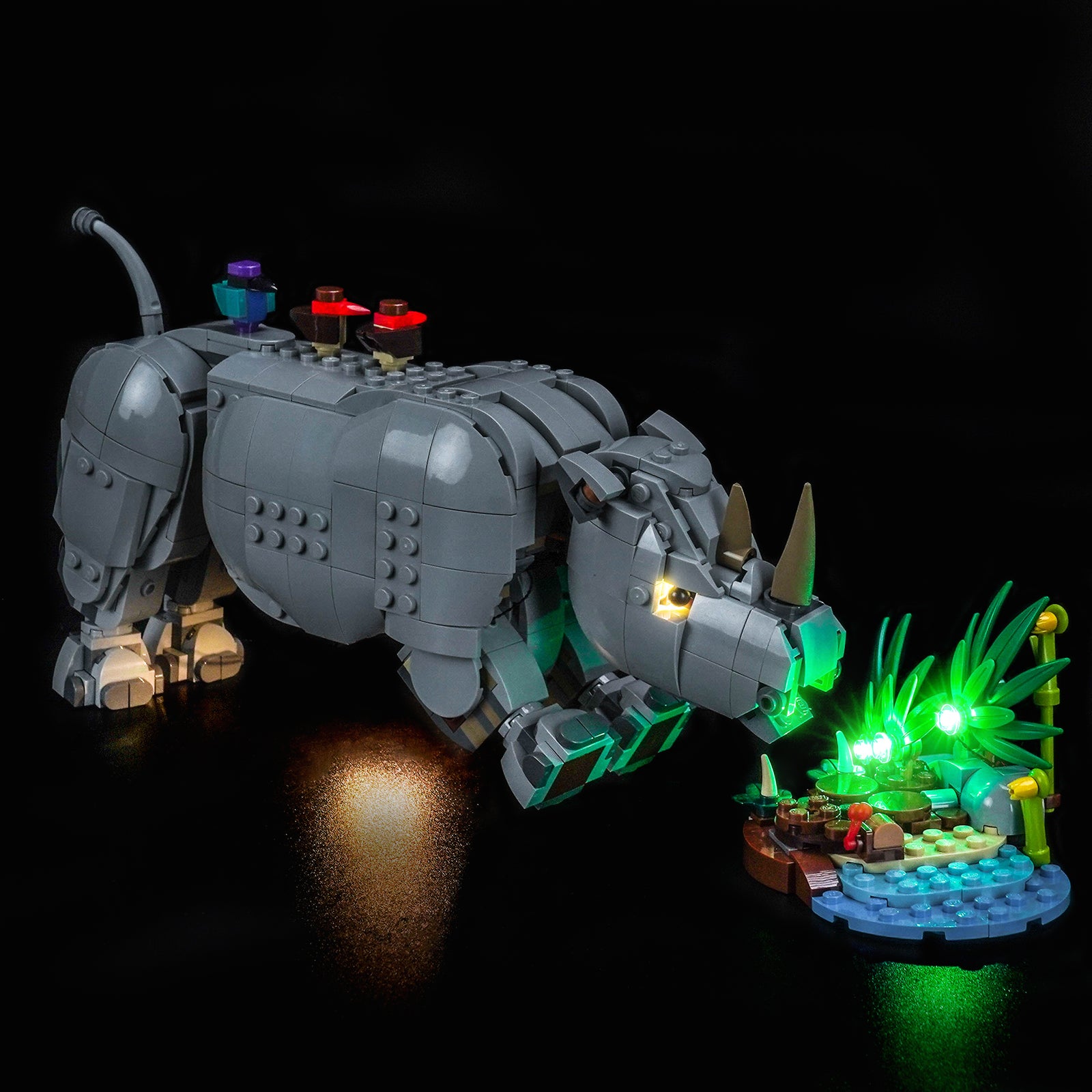 BrickBling Light Kit for LEGO Creator 3-in-1 Wild Animals: Majestic Rhino with Birds 31171