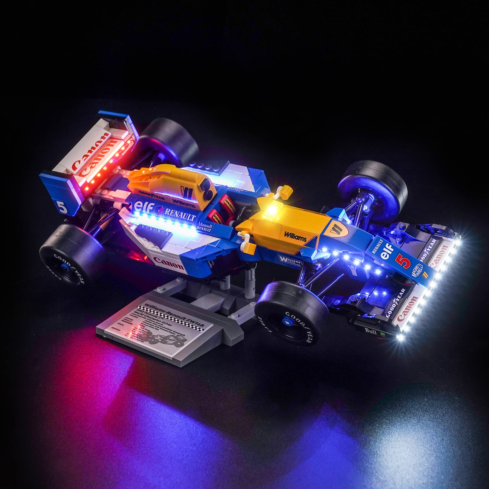 BrickBling Light Kit for LEGO Icons Williams Racing FW14B & Nigel Mansell 10353