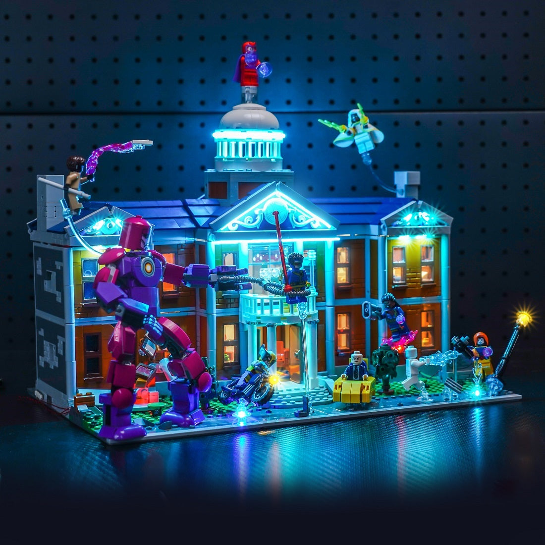 BrickBling Light Kit for LEGO Marvel X-Men: The X-Mansion 76294 – Plus Version