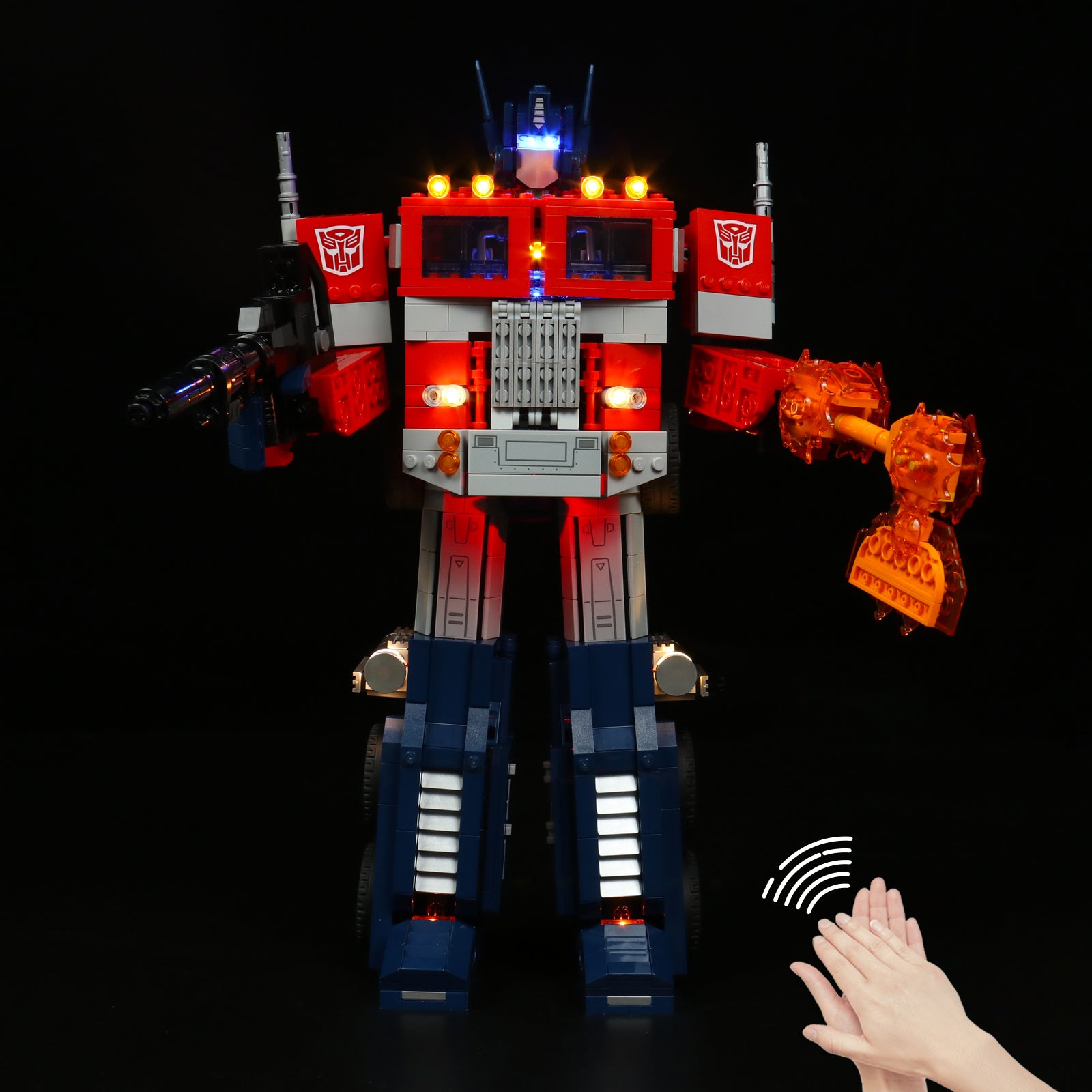 BrickBling Light Kit for LEGO Icons Optimus Prime 10302 Voice Control Version