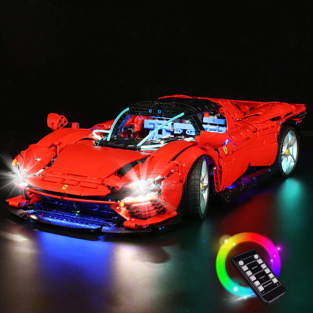 BrickBling Light Kit for LEGO Technic Ferrari Daytona SP3 42143 Upgraded Remote Control Version