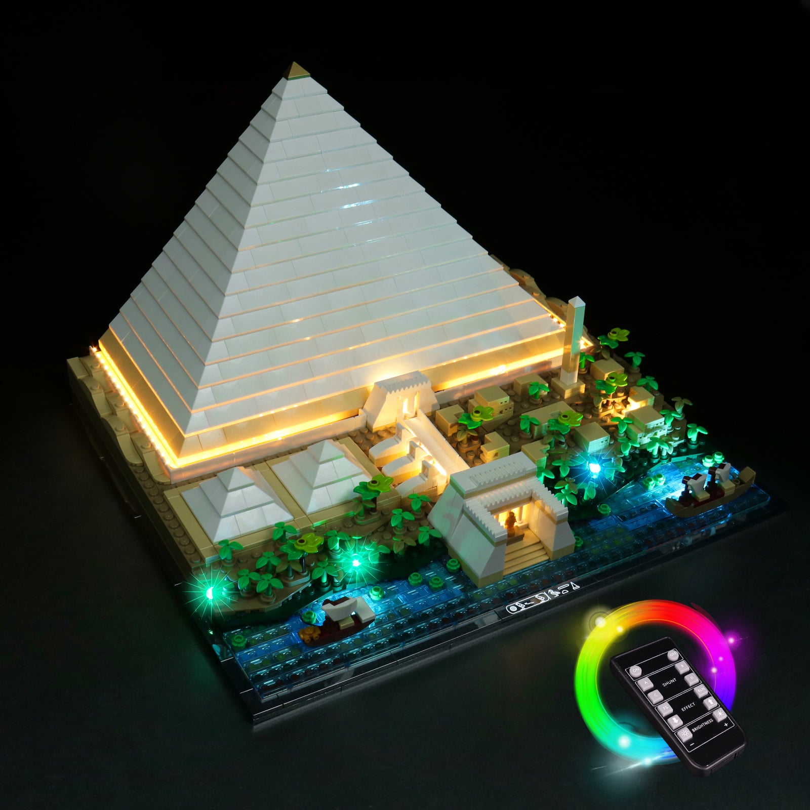 Kit d'éclairage BrickBling pour LEGO La Grande Pyramide de Gizeh 21058
