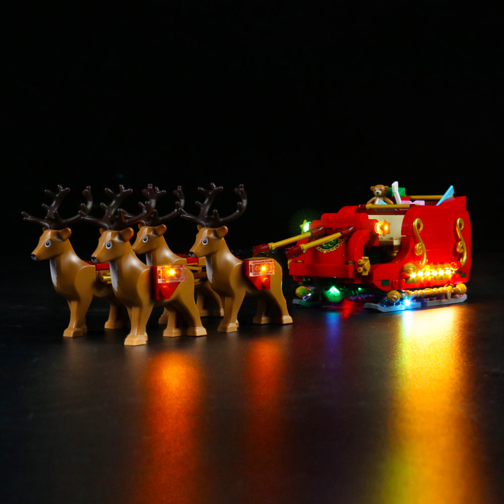 Kit d'éclairage BrickBling pour le traîneau du Père Noël LEGO 40499