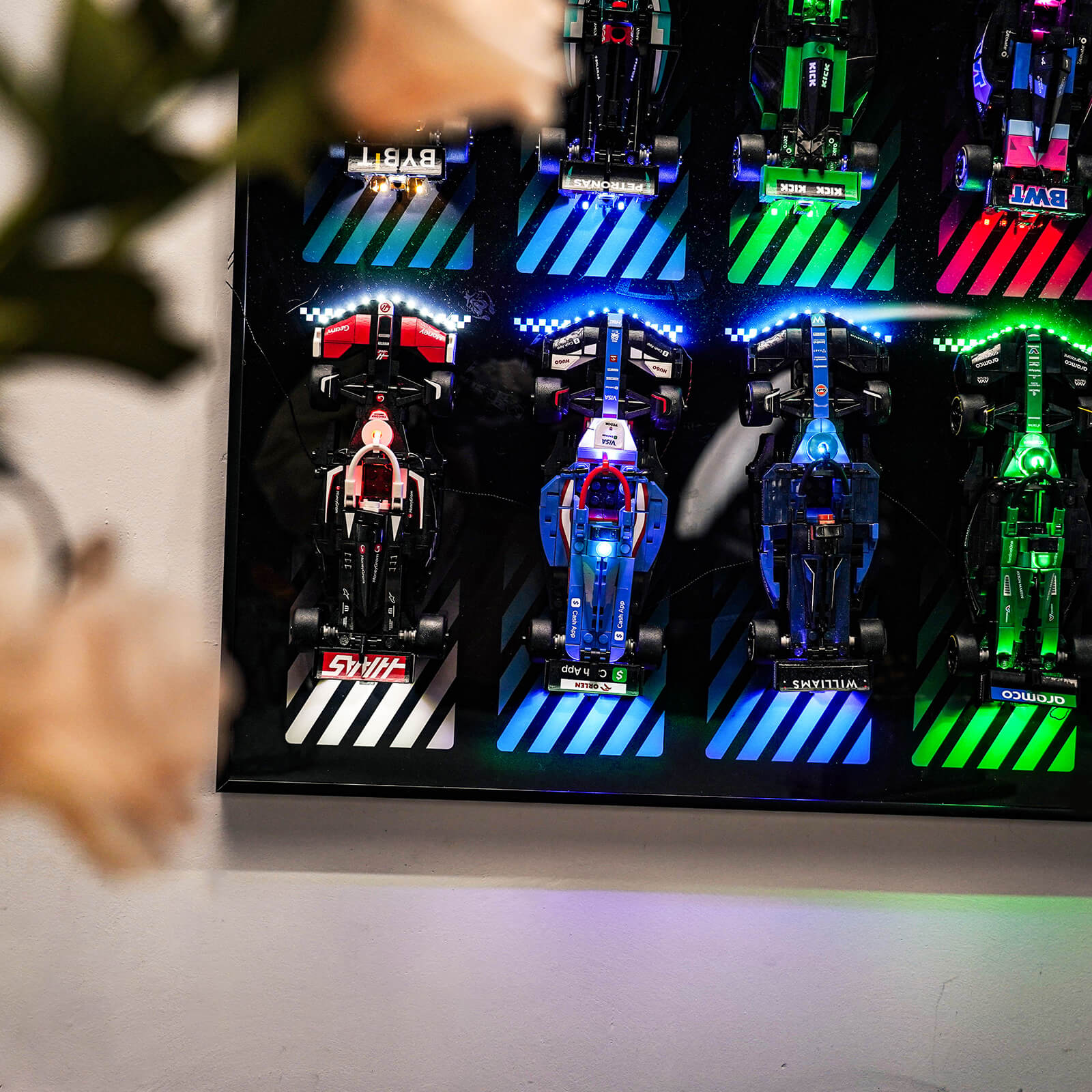 Suitable for LEGO 77242-77251 F1® Speed Champions Race Car Wall Mounted Back Panel Photo Frame Display Board