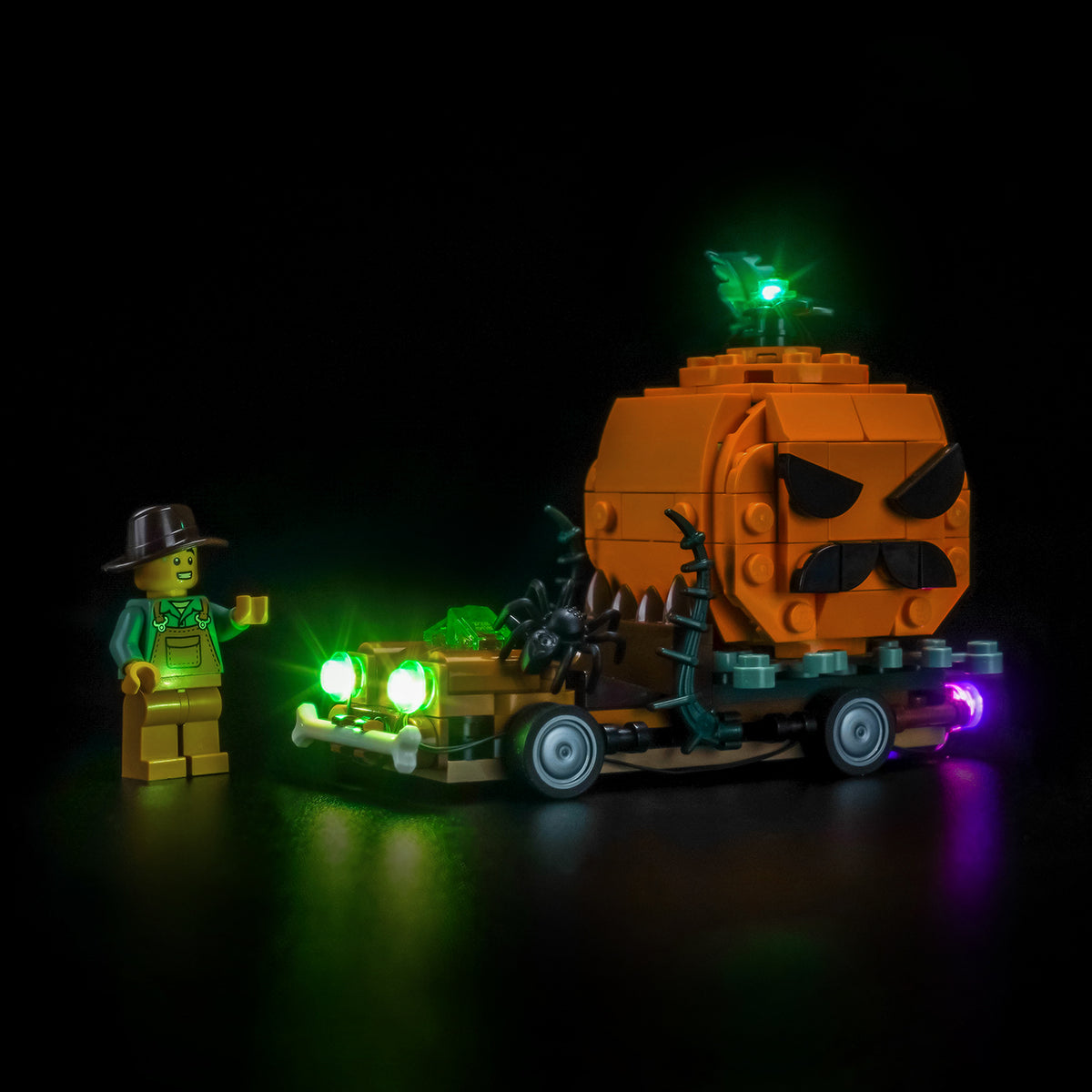 BrickBling LED lighting accessories for LEGO Jack-O'-Lantern Pickup Truck 40822