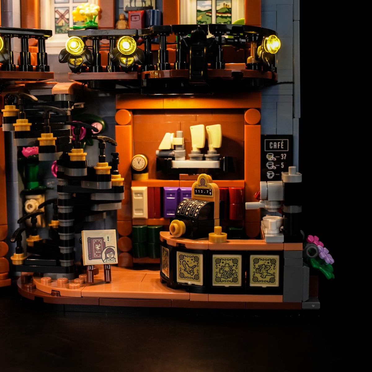 LED Light Kit for LEGO Icons Bookstore: Book Nook 11379