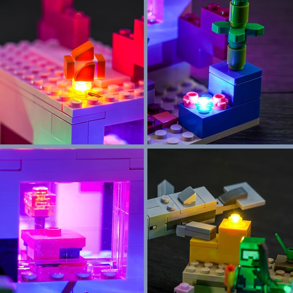Light Kit for Lego the Axolotl House 21247, Creative LED Lighting Compatible with Lego 21247 (No Lego, Only Lights)