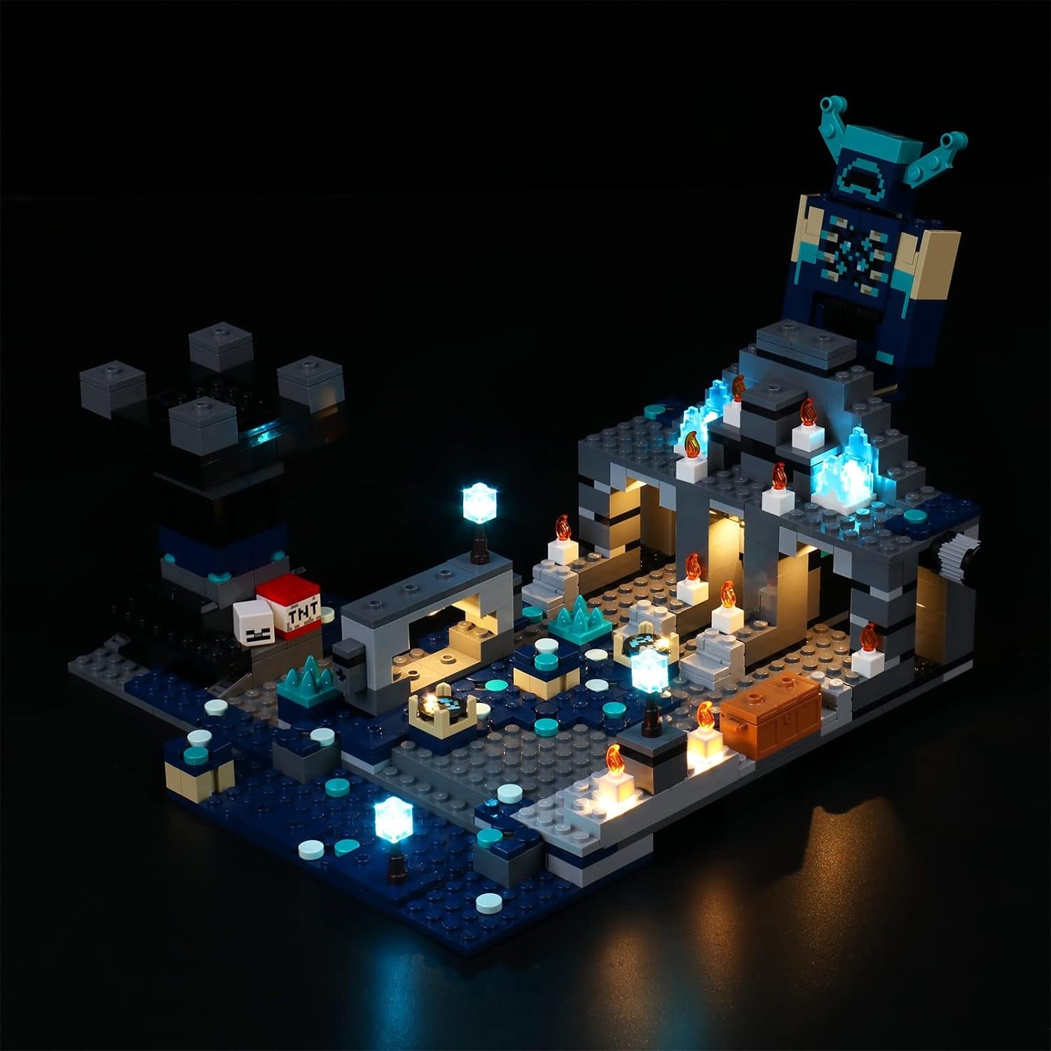 Light Kit for Lego the Deep Dark Battle Playset, Creative Lighting Compatible with Lego 21246, Great Gift for Kids Aged 10+(Lights Only, No Bricks)